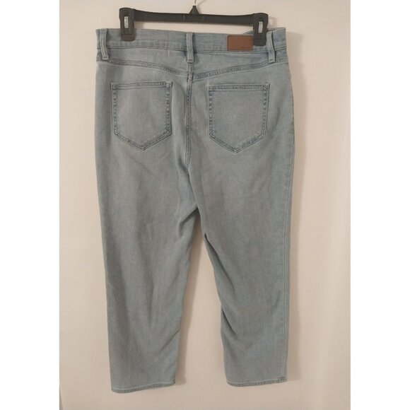 Lands End Light Wash Cropped Demin Jeans Women's Sz 10P - Picture 3 of 14
